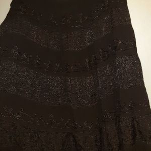 Black mini skirt